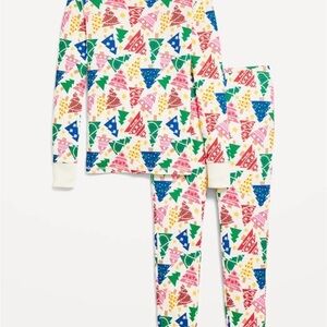 Old Navy Red and Pink Pajama Sets with Festive Design